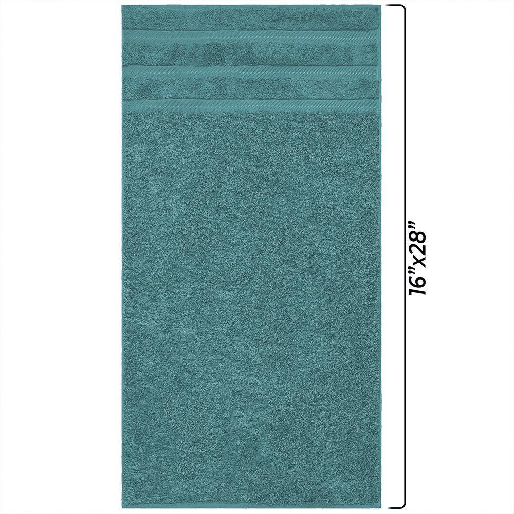 Teal Turkish Cotton Luxury Hand Towel Set, 4 Piece