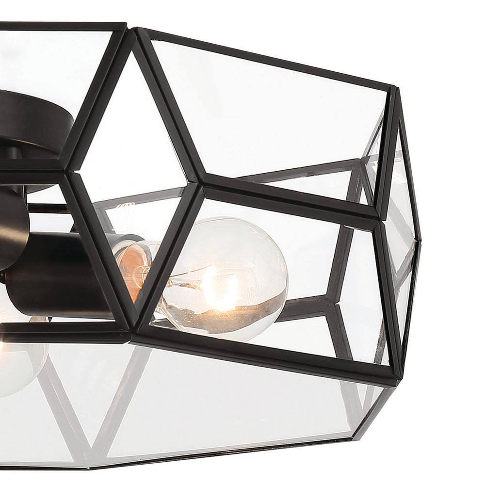 18.11" Black Glass LED Vanity Light Fixture