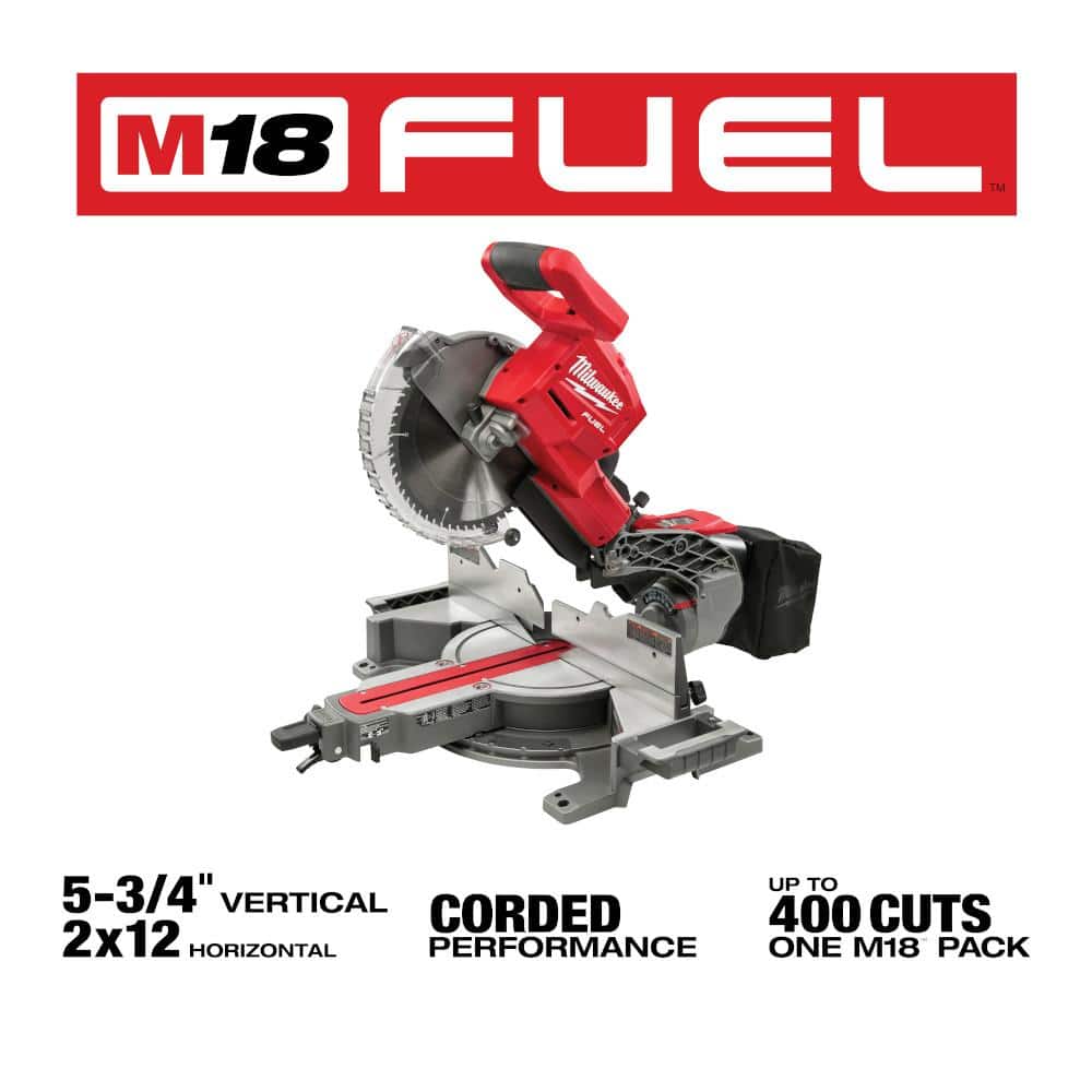 Milwaukee M18 FUEL 18V Lithium Ion Brushless Cordless 10 in Dual Bevel Sliding Compound Miter Saw - Image 3
