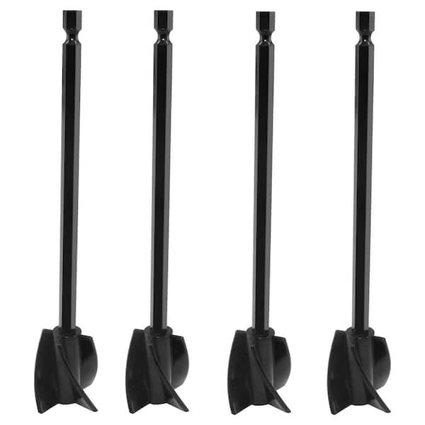 KIWDZFU 4-Pieces Resin Mixer Paddles Epoxy Paint Stirrer Drill Attachment Spiral 4-Blade Design for Uniform Mixing