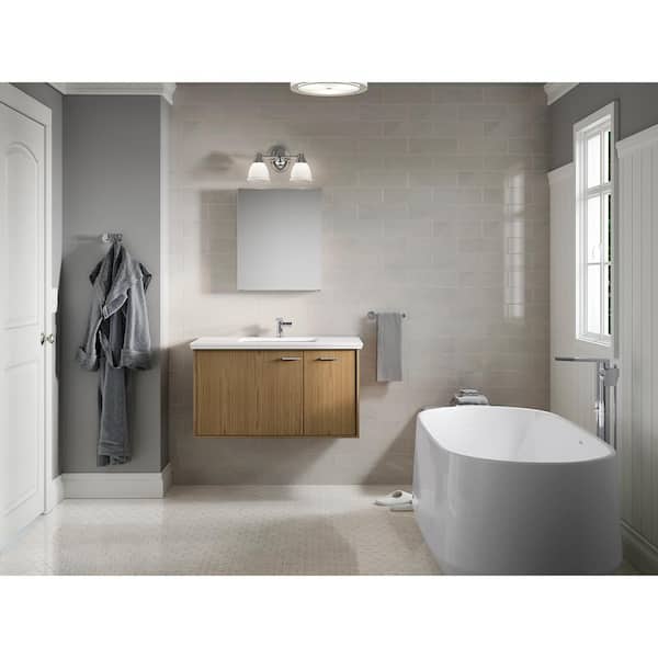 Maxstow 20 in. x 24 in. Surface-Mount Medicine Cabinet with Mirror in Dark Anodized Aluminum