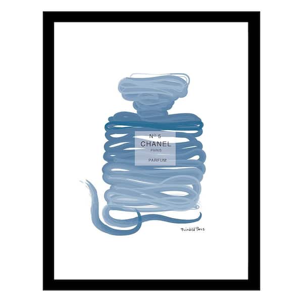 VENICE BEACH Collections Fashion Glam Perfume Bottle Ribbon Drawing by Fairchild Paris 1 Piece Framed Graphic Print 18 in. x 14 in.