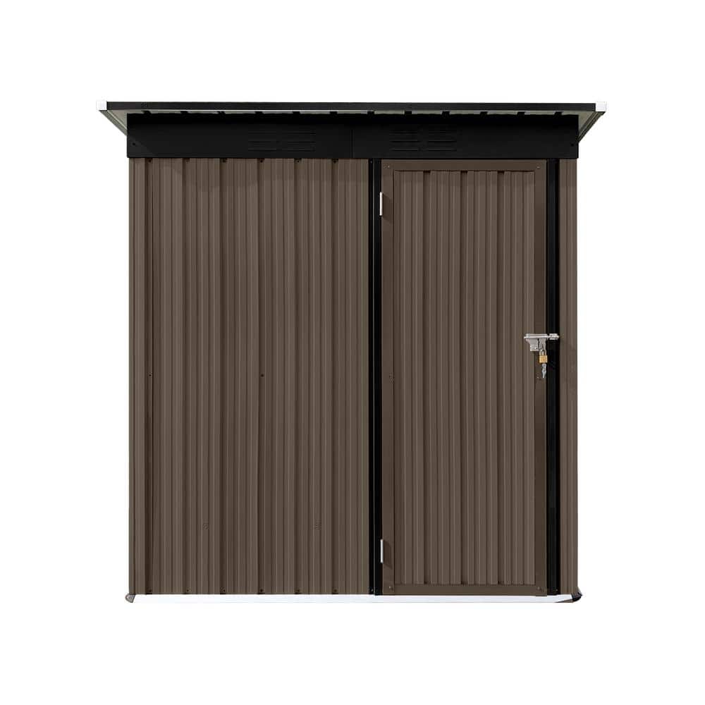 5 ft. W x 4 ft. D Metal Outdoor Storage Shed, Lockable Garden Tool Sheds wi