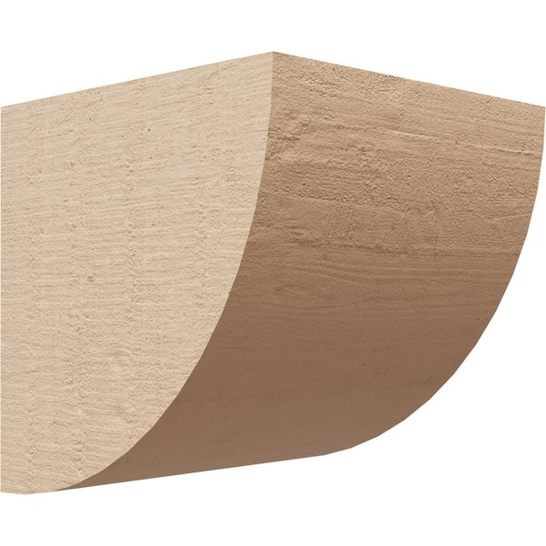 Ekena Millwork 5 in. x 5 in. x 5 in. Series 1 Wide Durham Rough Cedar Woodgrain Timberthane Polyurethane Corbel, Primed Tan