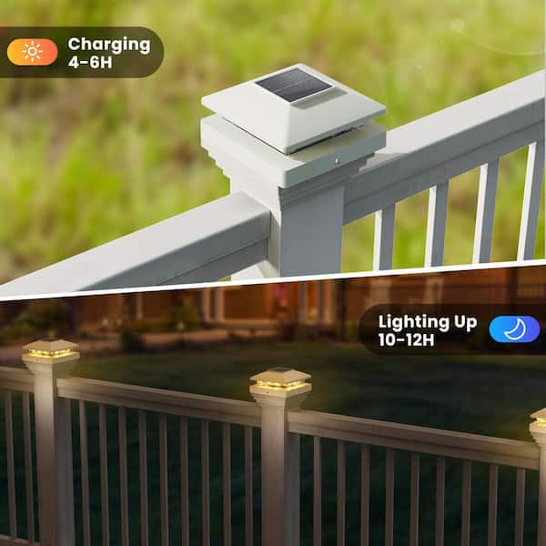 Freedom 4-in W x 4-in L White Vinyl Fence Post Cap- Fits Common Post Measurement: 4-in x 4-in