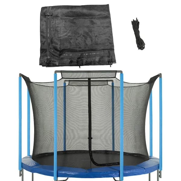 De slaapkamer schoonmaken vriendschap Komst Upper Bounce Machrus Trampoline Replacement Enclosure Safety Net for 14 ft.  Round Frames Using 4 Arches with Sleeves on Top Net Only UBNET-14-4-AST -  The Home Depot