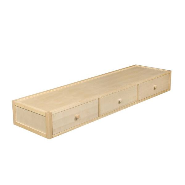 Unbranded Under Bed 75 in. x 10 in. Natural Pull-Out Drawer