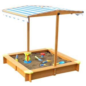 3.83 ft. x 3.83 ft. x 3.83 ft. Sandbox with Canopy