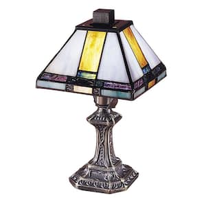 11 in. Tranquility Mission Antique Brass Accent Lamp
