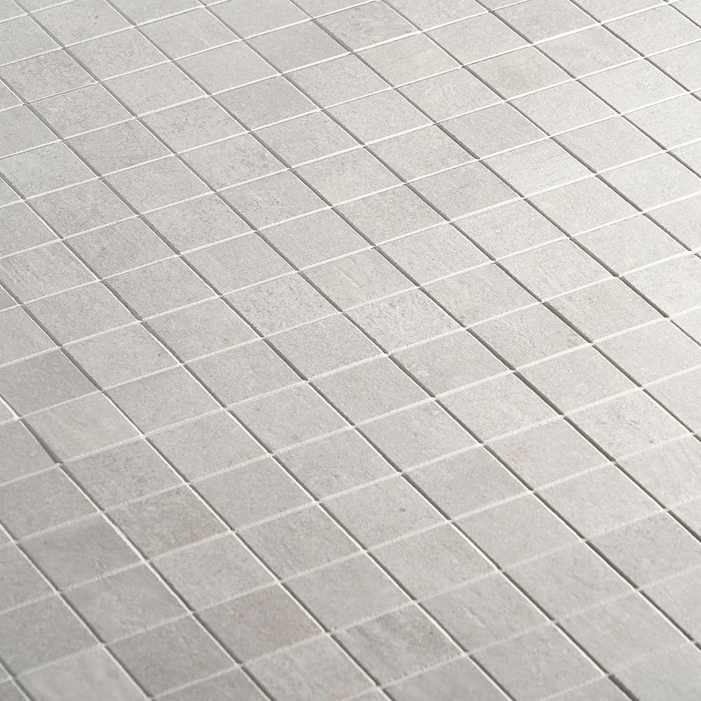 Hudson Silver 2" x 2" Porcelain Mosaic Sheet Tile