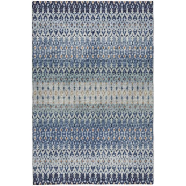 Dream Shag Premium Machine Washable Abstract ADS72 Seaglass 8 ft. x 10 ft. Area Rug