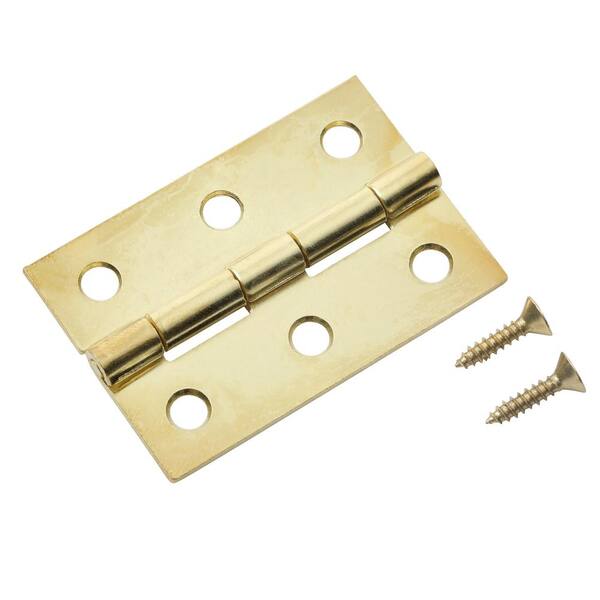Pair 1 1/2” SOLID Self Coloured BRASS HINGES 38 X 22 X 1 MM