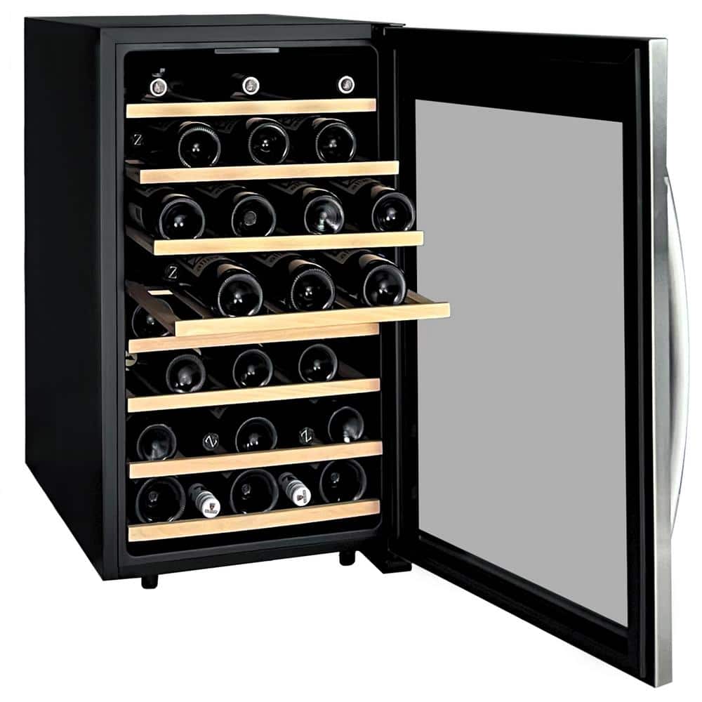 Stainless Steel Single Zone 50 Bottle Wine Refrigerator
