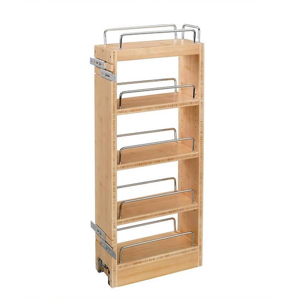 Rev-A-Shelf Natural Maple 8" Pull Out Wall Kitchen Cabinet Organizer Storage Rack