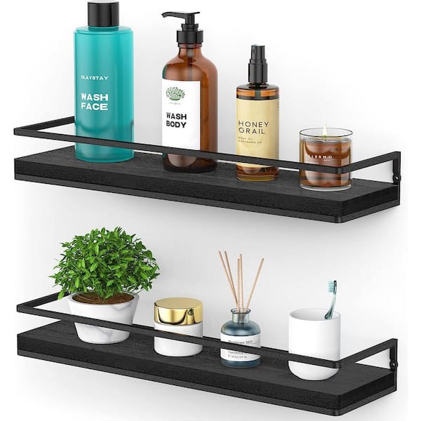 Cubilan 2.3 in. H x 4.7 in. W x 16.9 in. D Wall Mounted Decorative Wall Shelf Set of 2