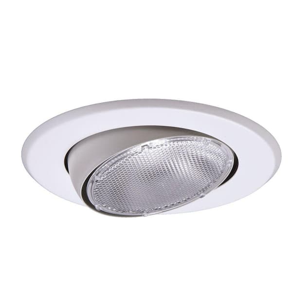 HALO 5 in. White Recessed Ceiling Light Trim with Adjustable Eyeball