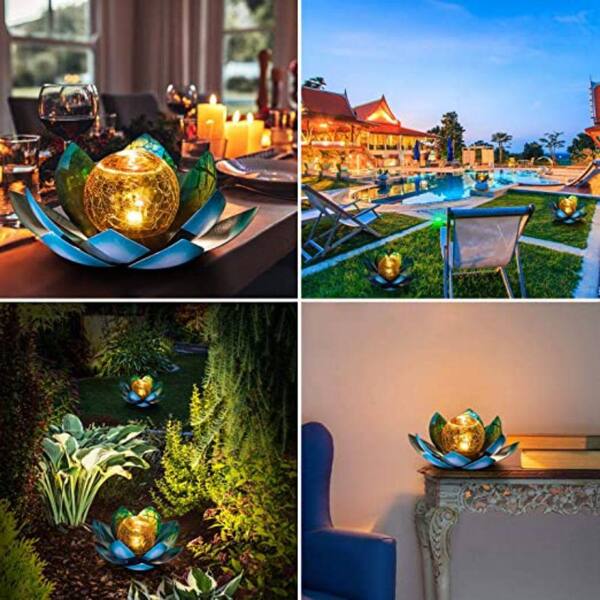 ライト・ランタン Soulabo x mana's farm AGAVE QiShi Hanging Solar Garden Lantern, Outdoor Waterproof Boho