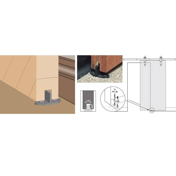 78 in. Soft Close Espresso Solid Steel Sliding Rolling Barn Door Hardware Kit for Single Wood Doors