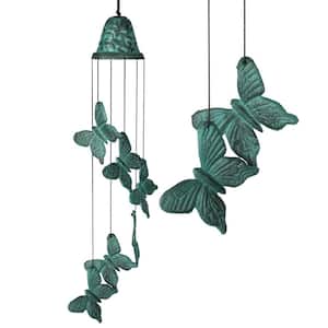 Signature Collection, Woodstock Habitats, Butterfly Chime 21 in. Verdigris Wind Chime CBC