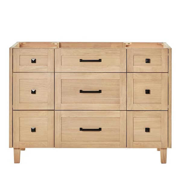 ARIEL Monroe 48 in. W x 21.5 in. D x 34.5 in. H Bath Vanity Cabinet without Top in Oak