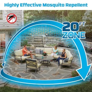 Rechargeable Outdoor Mosquito Repeller in Haze 20 ft. Coverage and Deet Free