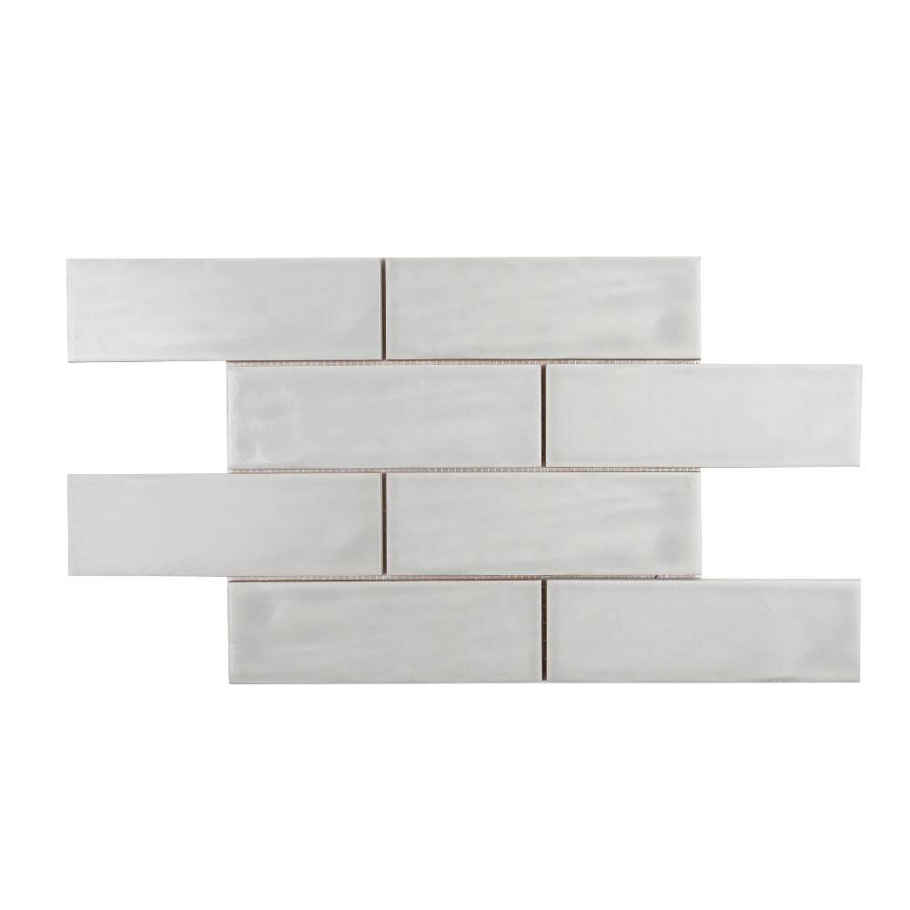 Take Home Tile Sample - Brick Grey 2.5 in. x 4 in. Subway Matte and Glossy Ceramic Mosaic Wall Tile Sample price history on PriceWatchPro