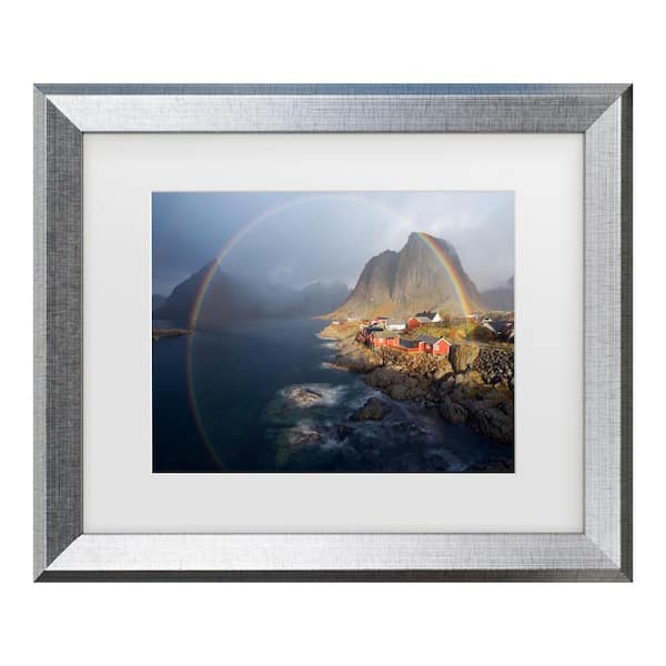 Trademark Fine Art Nicolas Schneider in the Rainbow Matted Framed Photography Wall Art 19 in. x 23.5 in
