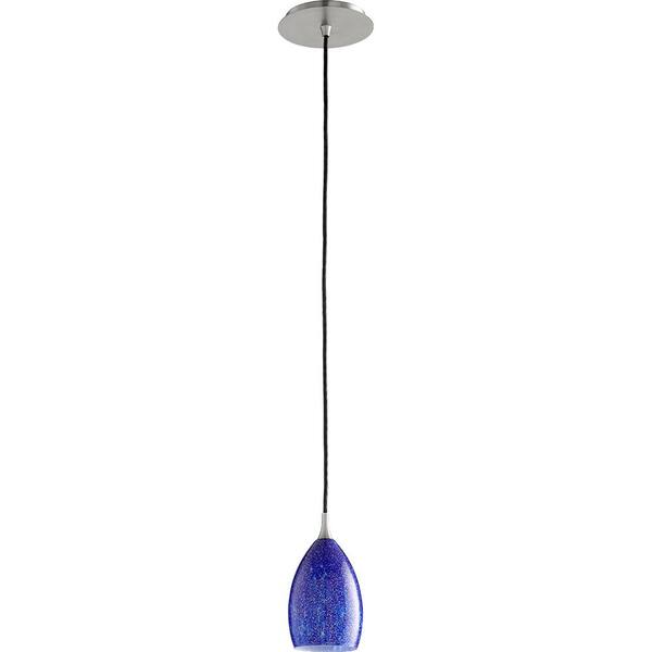 quorum Cobalt 60Watt 1Light Satin Nickel Pendant Design Mini Pendant