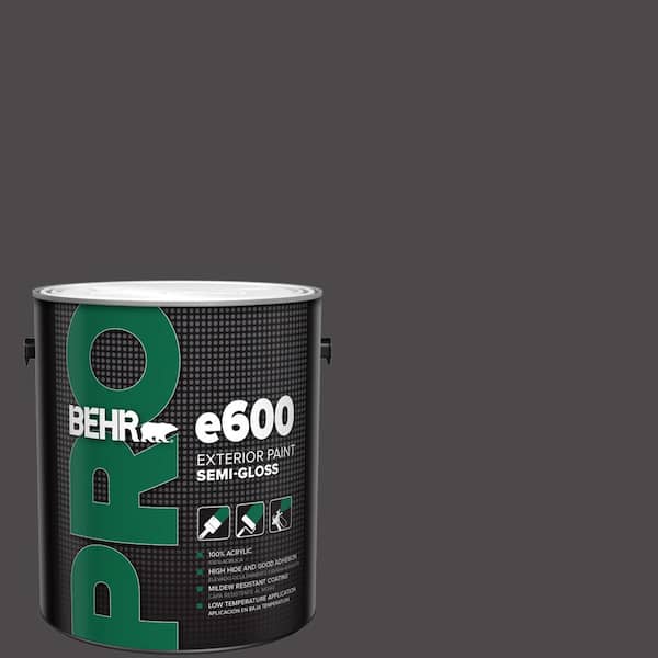 BEHR PRO 1 gal. #N530-7 Private Black Semi-Gloss Exterior Paint