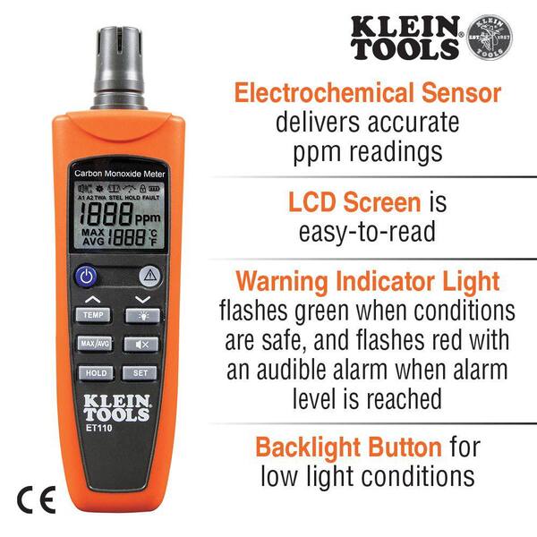 Carbon Monoxide Meter CO Gas Tester Monitor Gauge 0-1000ppm LCD Display Tool US 