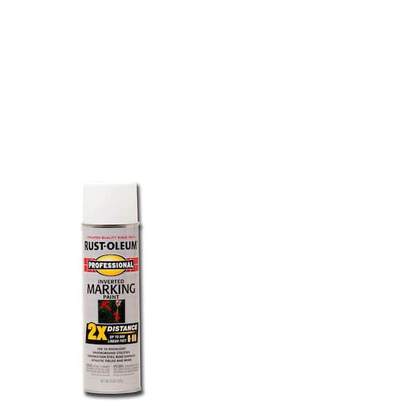 Rust-Oleum Professional 15 oz. White 2X Distance Inverted Marking Spray Paint
