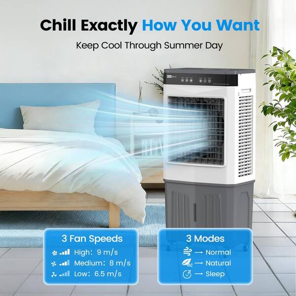Edendirect 2060 CFM 3-Speed Portable Evaporative Cooler for 550 sq