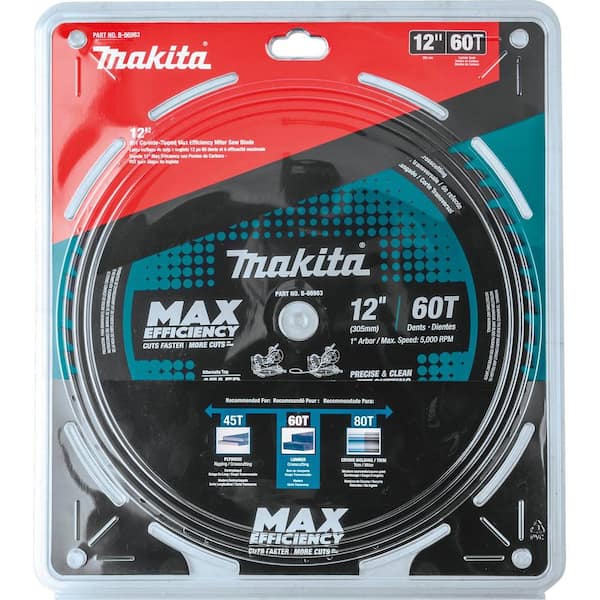 Makita 12 in. 60T Carbide-Tipped Max Efficiency Miter Saw Blade B 