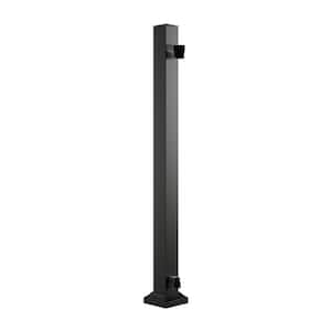 Cityside 36 in. x 2.5 in. Black Contemporary Aluminum End Post