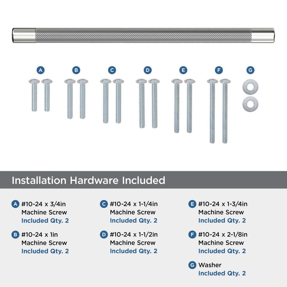 Polished Nickel and Stainless Steel 13" Appliance Pull