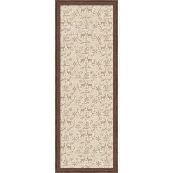 Florence 38 in. x 14 in. Brown Plastic Framed Canvas Magnetic Memo Board
