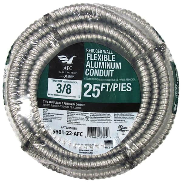AFC Cable Systems 3/8 x 25 ft. Flexible Aluminum Conduit