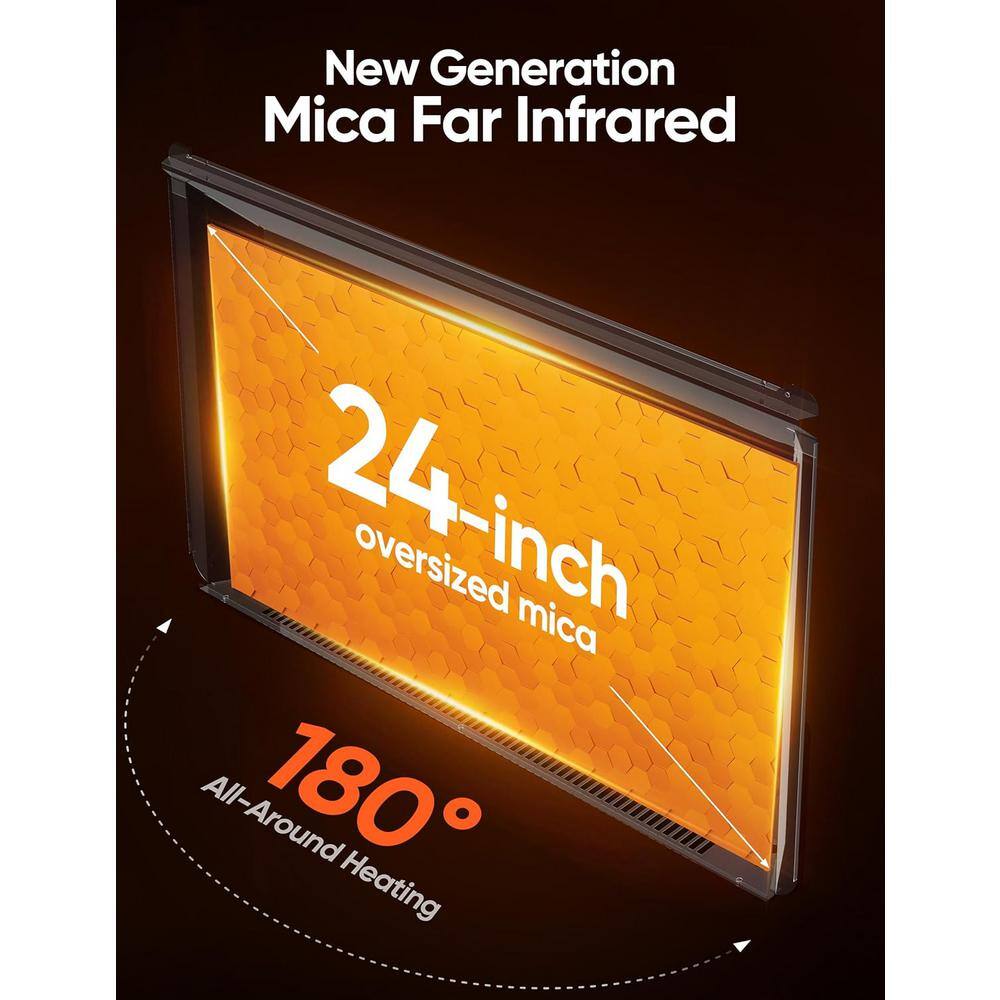 White 1500W Infrared Convection Space Heater with Thermostat