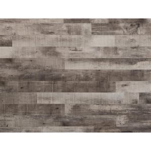 E-Z Wall 4 in. W x 3 ft. L Driftwood Peel and Press Vinyl Plank Wall Decor (20 sq. ft./Case)