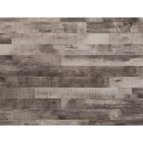 Nance Carpet and Rug E-Z Wall Driftwood 6 MIL x 4 in. W x 36 in. L Peel and Stick Water Resistant Luxury Vinyl Plank Flooring (20 sqft/case)