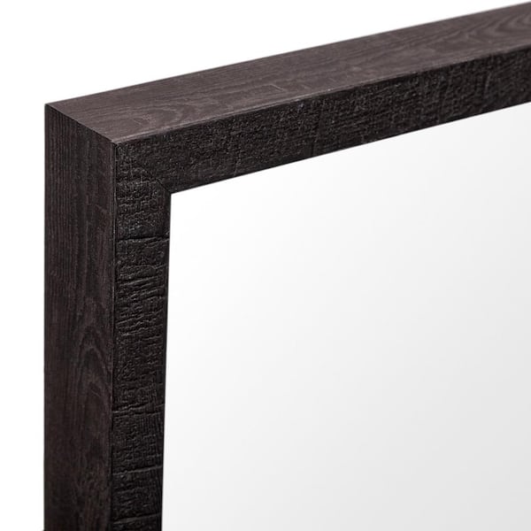 Large Rectangle Espresso Modern Mirror (41.5 in. H x 21.5 in. W)