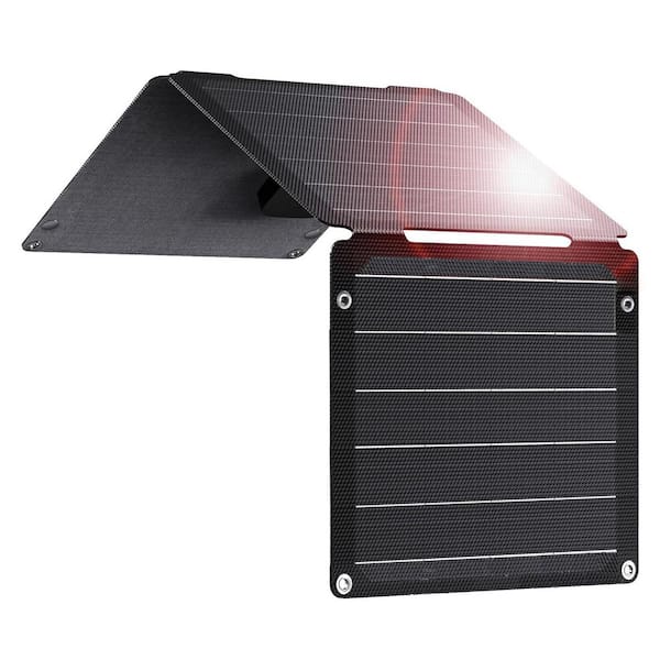 EKIEUDL 21W Foldable Solar Panel Charger Portable Dual USB Ports High-Efficiency IP68 Waterproof for Phones Tablets Camping