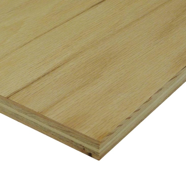 Swaner Hardwood 3/4 in. x 48 in. x 8 ft. Red Oak Plywood