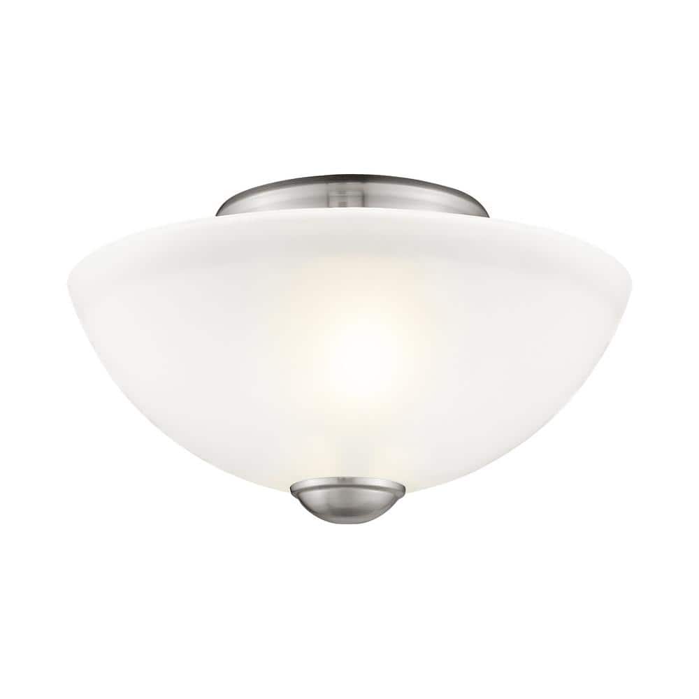 Somerset Sleek Brushed Nickel LED Bowl Flush Mount Light