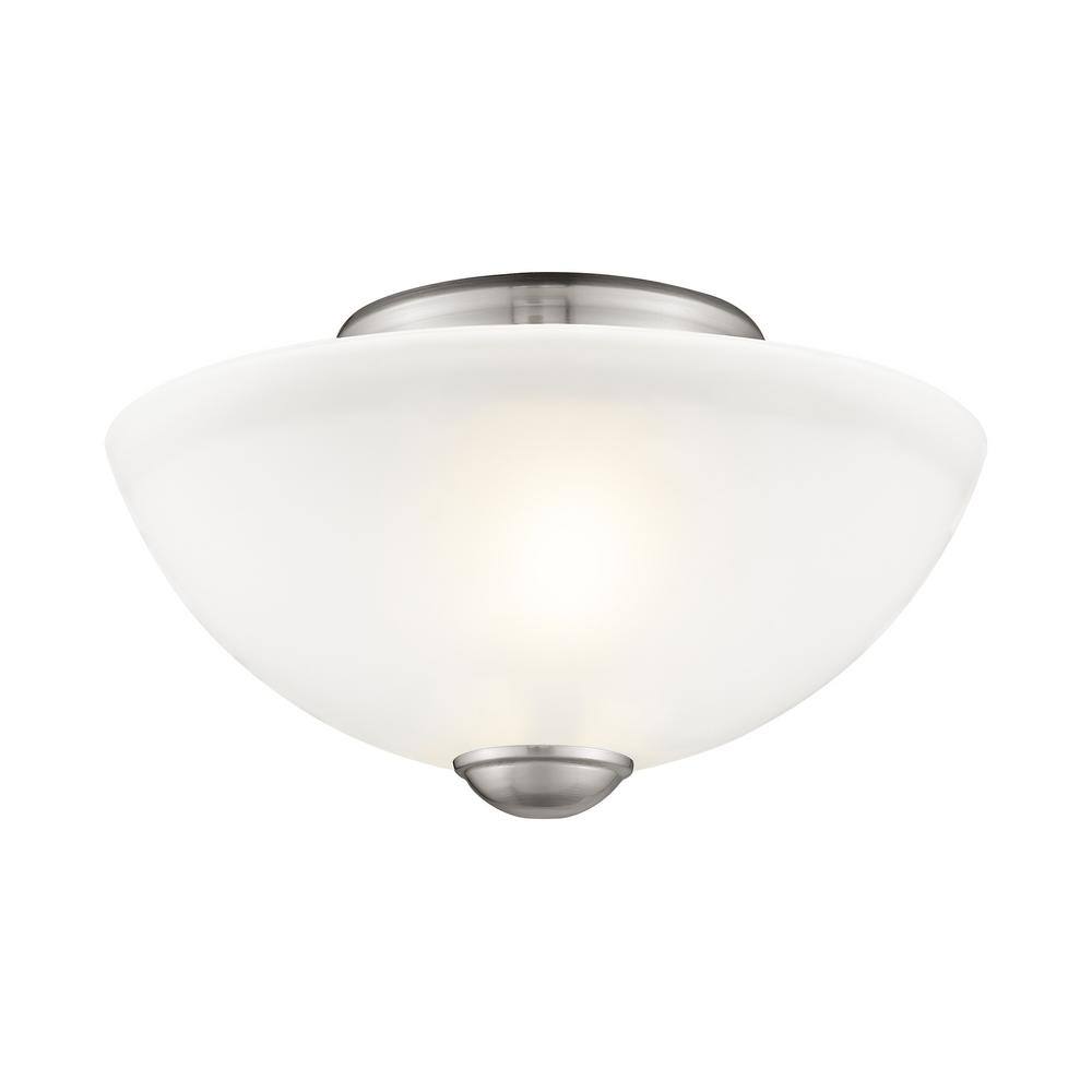 Somerset Sleek Brushed Nickel LED Bowl Flush Mount Light