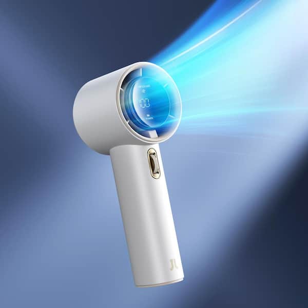 JISULIFE 6.2 in. 100 Speeds Personal Fan in White