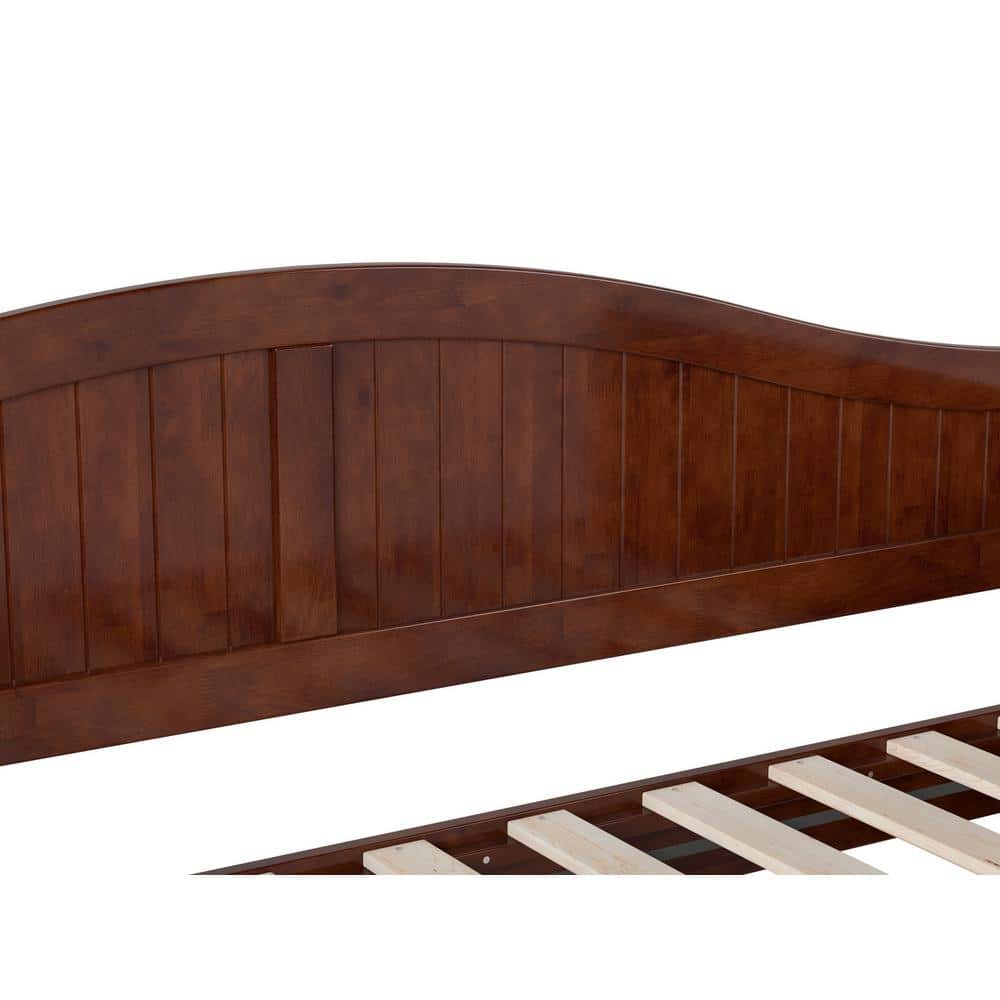 Nantucket Twin Walnut Wood Daybed with Slats