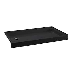 Voltaire 60 in. x 32 in. Single Threshold Left-Hand Drain Shower Base in Black