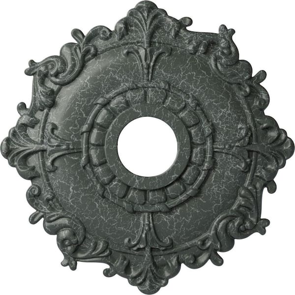 Ekena Millwork 1-1/2" x 18" x 18" Polyurethane Riley Ceiling Medallion, Athenian Green Crackle