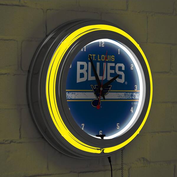 St. Louis Blues NHL Neon Clock